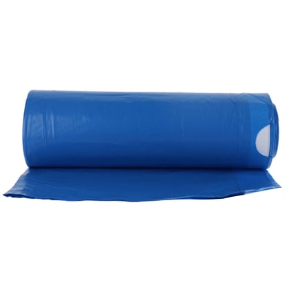 CaluClean afvalzak met trekband 70x100cm blauw  LPDE T50 25st