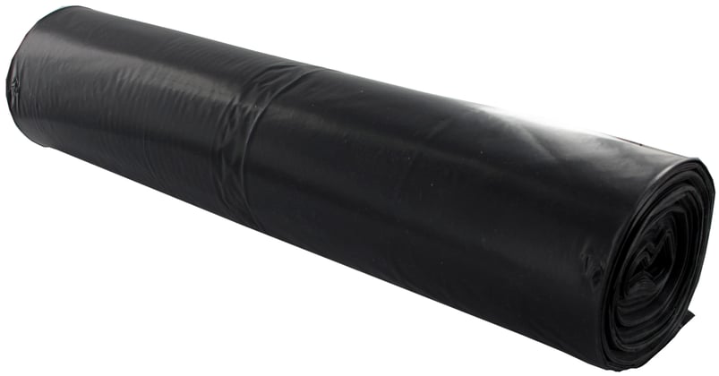 Afvalzak met trekband 70x100cm zwart LDPE T50 20st