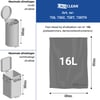 CaluClean afvalzak 45x50cm  transparant HDPE T10 50st