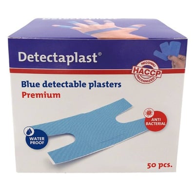 Detectaplast detecteerbare kneukelpleister blauw 68x38mm 50st