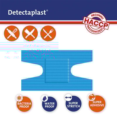 Detectaplast detecteerbare kneukelpleister blauw 68x38mm 50st