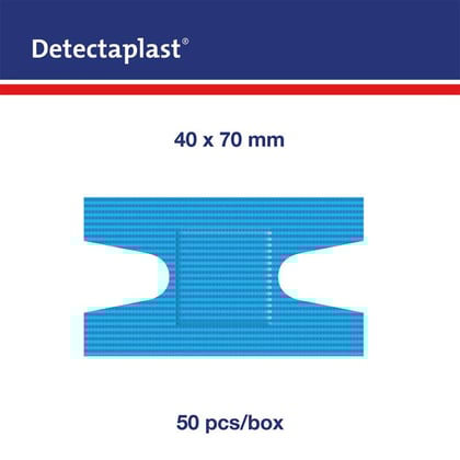 Detectaplast detecteerbare kneukelpleister blauw 68x38mm 50st