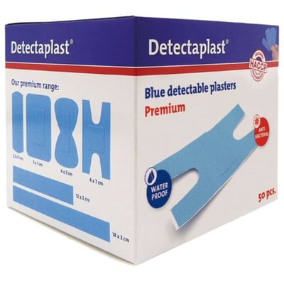 Detectaplast detecteerbare kneukelpleister blauw 68x38mm 50st
