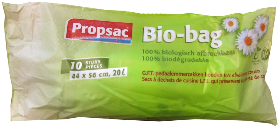 Propsac afvalzak biologisch afbreekbaar 20ltr 44x56cm 18my 25 stuks