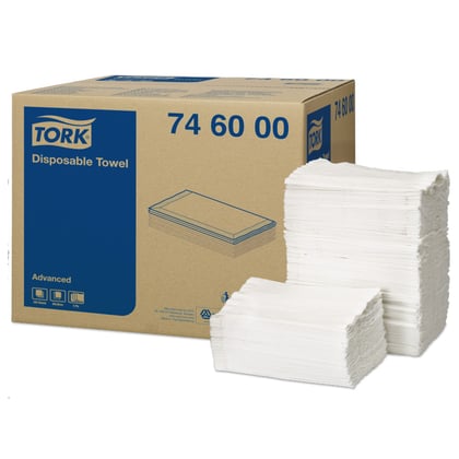 Tork wegwerpdoek 5-lgs wit 250st per doos
