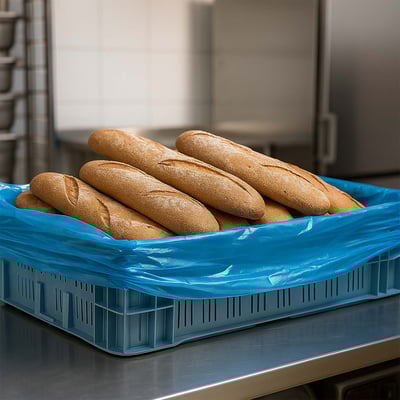 CaluFood kratzak HDPE 68/2x17x63cm T20 blauw 500st op blok