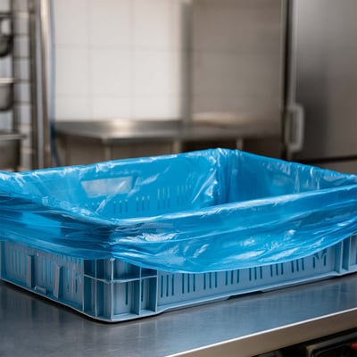 CaluFood kratzak HDPE 68/2x17x63cm T20 blauw 500st op blok