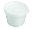 Foambeker met deksel wit 
