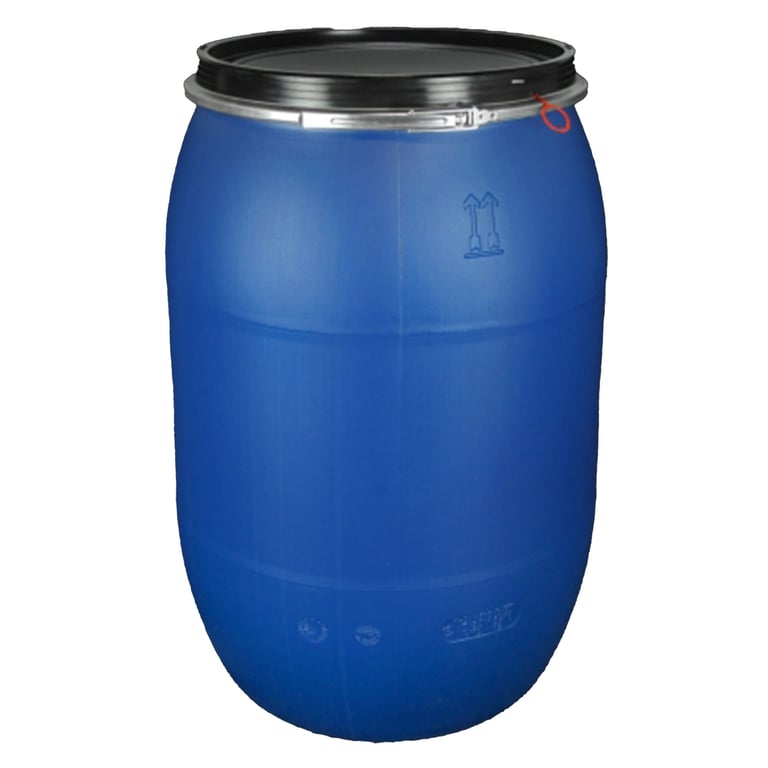 HDPE dekselvat UN 220ltr blauw