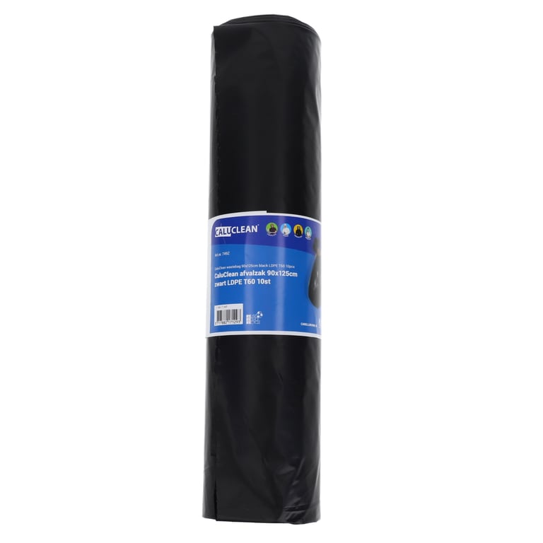 CaluClean afvalzak 90x125cm zwart LDPE T60 10st