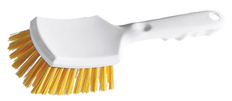 Taski handborstel hard met steel geel