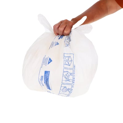 CaluClean afvalzak incontinentie 50x60cm  wit MDPE T30 16st