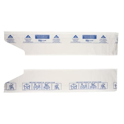 CaluClean afvalzak incontinentie 50x60cm  wit MDPE T30 16st