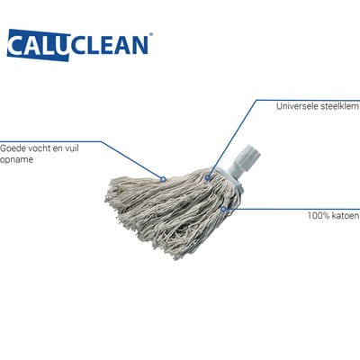 CaluClean Spaanse mop wit katoen