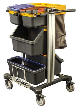 Taski Mini open basis trolley voor Jonmaster inclusief afvalzakhouder