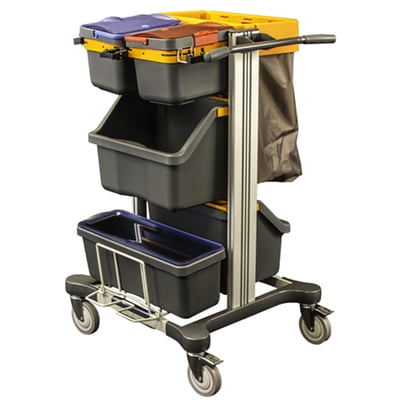 Taski Mini open basis trolley voor Jonmaster inclusief afvalzakhouder