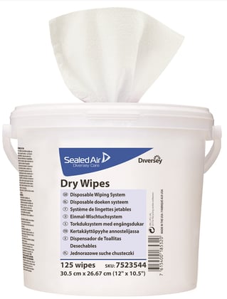 Diversey Dry Wipes reinigingsdoek 125st in dispenser