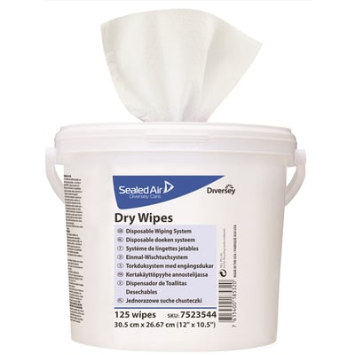 Diversey Dry Wipes reinigingsdoek  125st in dispenser