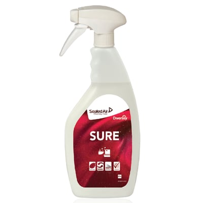 Sure Washroom Cleaner/ Descaler sprayflacon leeg 0,75ltr