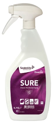 Sure Disinfectant & Descaler sprayflacon leeg 0,75ltr