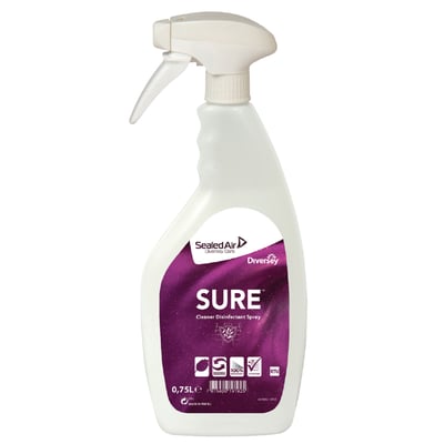 Sure Disinfectant & Descaler sprayflacon leeg 0,75ltr