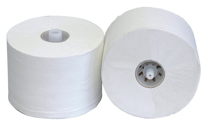 Diversey toiletpapier doppenrol 2-lgs wit 36 rol 100mtr
