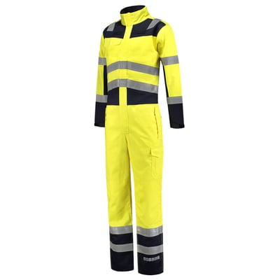 Tricorp Workwear overall multinorm bicolor geel  inktblauw maat 42