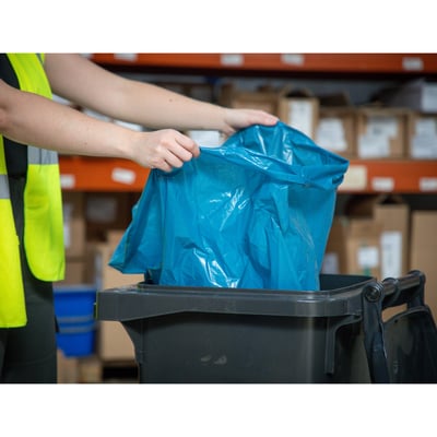 CaluClean afvalzak 90x110cm  blauw LDPE T70 10st