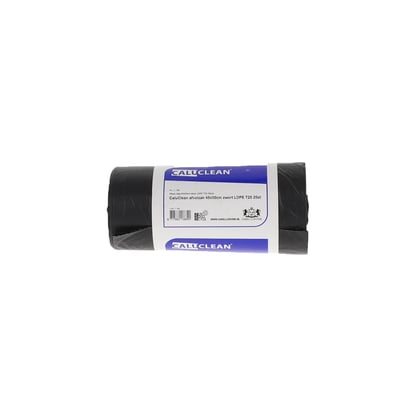 CaluClean afvalzak 45x50cm zwart LDPE T25 25st