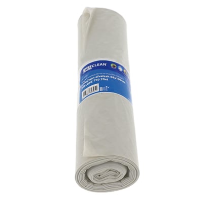 CaluClean afvalzak 58x100cm  wit LDPE T50 25st