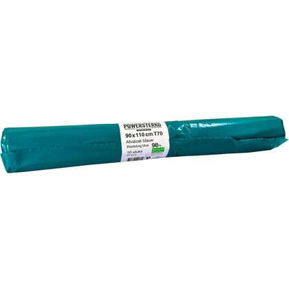 Afvalzak 90x110cm blauw LDPE T70 10st