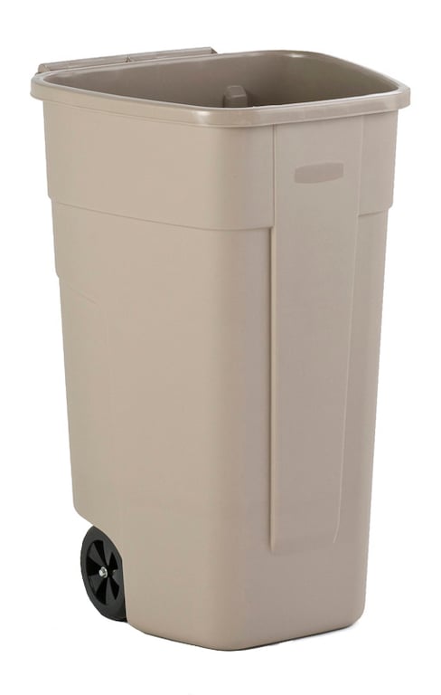 Rubbermaid mobiele container 110ltr beige