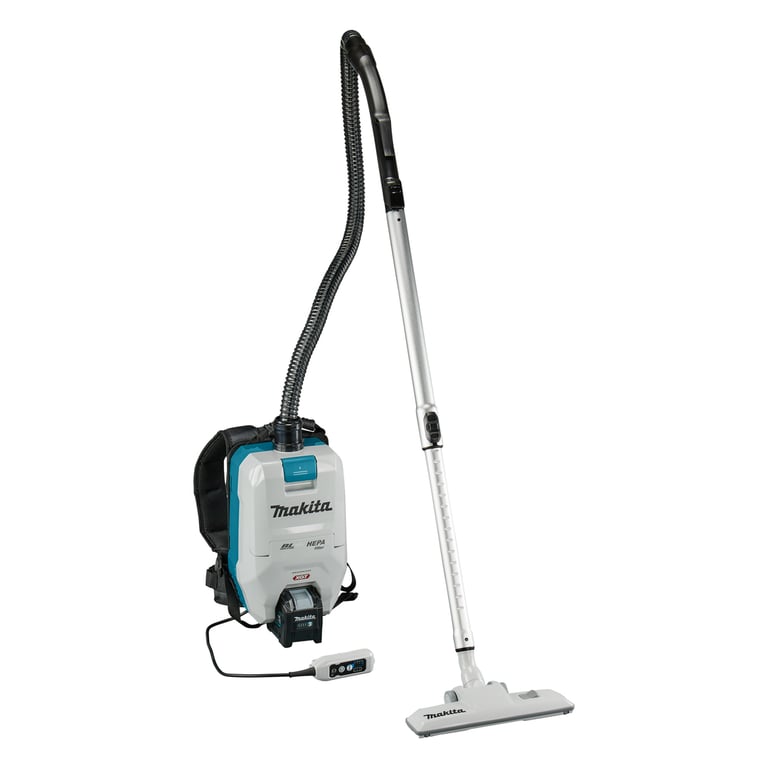 Makita 40V Max rugstofzuiger incl. snellader en 2 accu's
