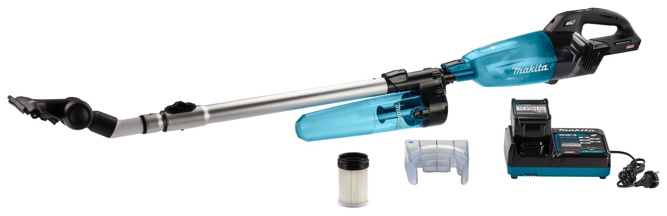 Makita steelstofzuiger inclusief snellader en batterij