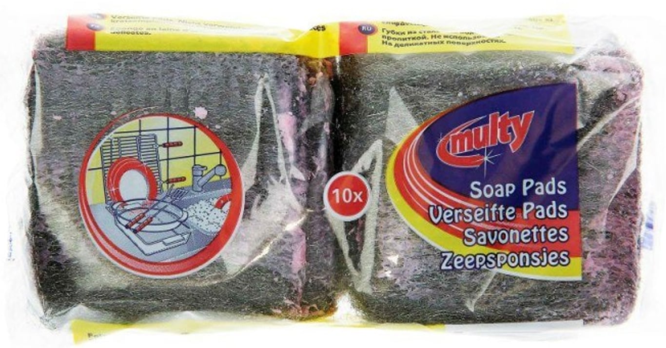 Multy staalwolspons met zeep