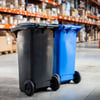 Mini-container 120ltr blauw met deksel