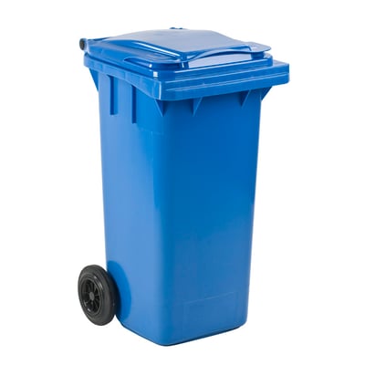 Mini-container 120ltr blauw met deksel