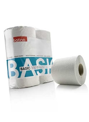 Satino toiletpapier crepe 1-lgs naturel  64 rol 250vel