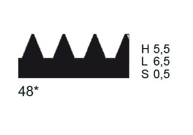 Lijmkam vervangingsstrip 280mm type 48