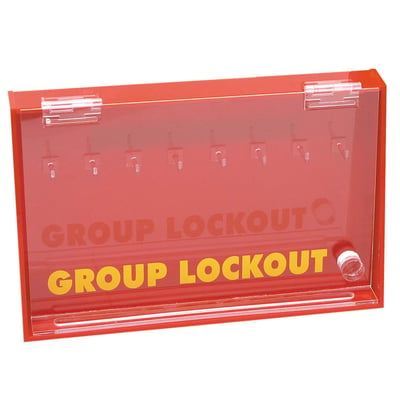 Brady Group Lockout box voor wandmontage acryl  rood 305x195x64mm