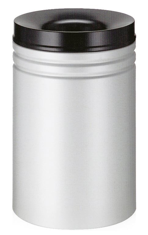 Vlamdovende papierbak grijs zwart 80ltr