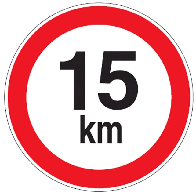 Brady Bordje "maximum 15 km/uur" diameter 315mm