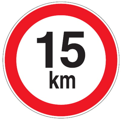 Brady bordje "maximum 15 km/uur'' diameter 315mm