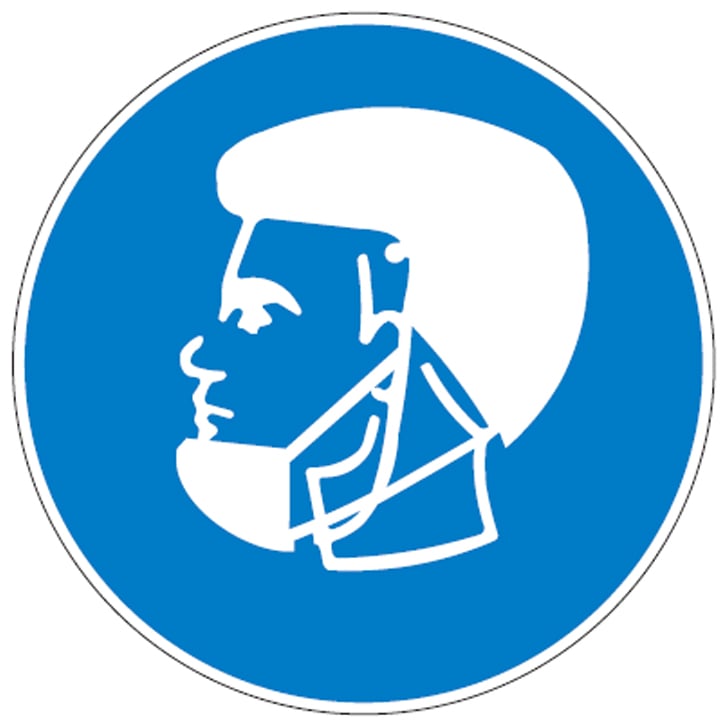 Brady sticker "Baardmasker verplicht" PIC1200 Dia 100
