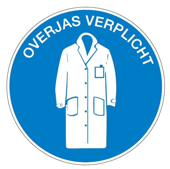 Brady sticker "overjas verplicht" diameter 200mm