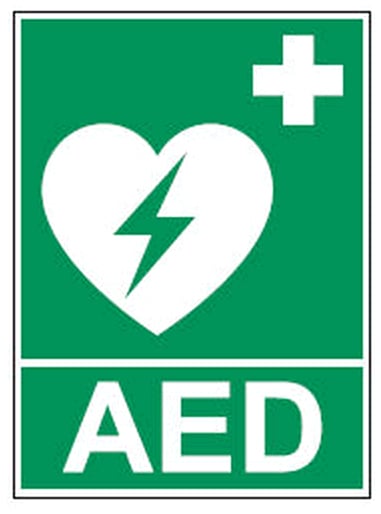 Brady sticker "AED" 148x210mm