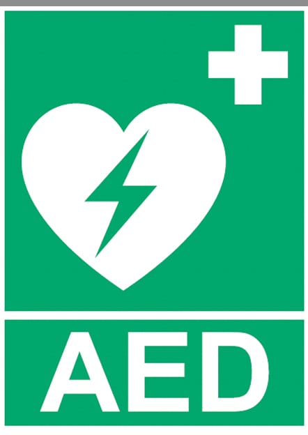 Brady bordje "AED" 210x297mm STN1033 zelfklevend