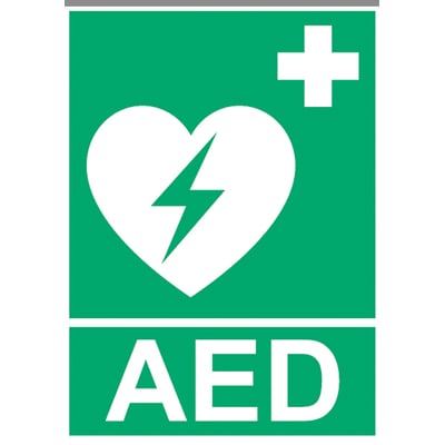 Brady sticker "AED" 210x297mm gelamineerd polyester STN1033 zelfklevend