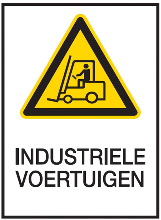 Brady Bordje "Industriele voertuigen" PIC 306NA4PE A4 formaat
