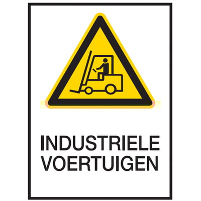 Brady bordje "Industriele voertuigen" PIC 306NA4PE A4 formaat